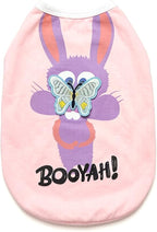 iChoue Frenchie Easter Bunny Shirts Outfit Clothes Costumes Rabbit Vest with 3D Butterfly Decor for Dogs French Bulldog - Pink/Large