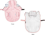 Dog Raincoat,Waterproof Rain Poncho with Hoodie, High Reflective Adjustable Pet Rain Jacket with Leash Hole for Small Medium and Large Dogs (Pink, X-Large)