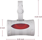 Ubbi Retractable Dog Poop Bag Holder and Dispenser with Silicone Strap Leash Attachment, Includes 2 Rolls of Lavender Scented Leakproof Waste Bags, Gray