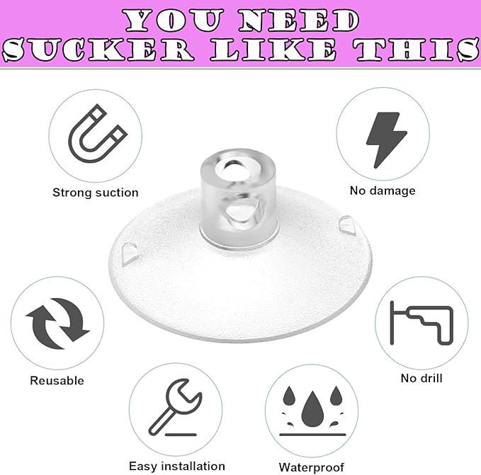 Cat Window Perch Suction Cup - 4 Pack Replacement Clear PVC Sucker Pads for Cat Hammocks, Beds, Perches - Strong & Powerful Large Suction Cups (3.4in/85mm)