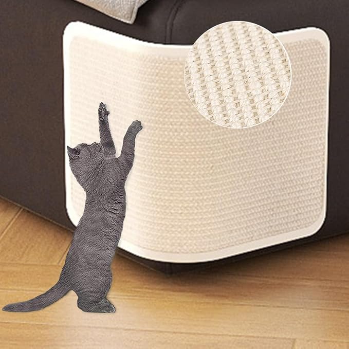 Sisal Cat Scratching Pad Bed Corner Protector Cat Scratcher Mat Anti-Slip Scratch Playing Mat Furniture Protection Couch Cover for Grinding Claw