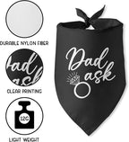 Dad Asked Dog Bandana Engagement Gifts for Couples Announcement Wedding Photo Prop Pet Scarf Accessories for Pet Dog Lovers Gifts