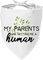 Family Kitchen Fun Puppy Dog Bandana Scarf - My Parents are Getting Me A Human Scarf Accessories, Accessories for Dog Lovers Owner Gift