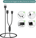Charger Replacement for Delupet/Yawpet/Jugbow Dog Training Collar and Remote, 2-in-1 Magnetic Charging Cable Cord, 2 Pack
