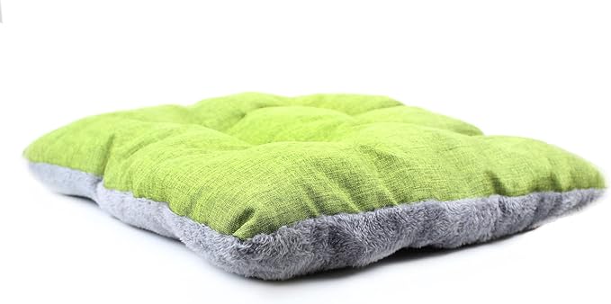 Winsterch Cat Bed Cave for Indoor Cats, Small Pet Tent Cave for Cats, Kittens, and Small Dogs, Warming Cat House with Removable Washable Cushion (18.5'‘ x 18.5’' x 15.8'', Green)