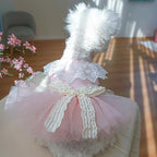 Furbabycare® Elegant Sweet Fashion Puppy Dog Blingbling Princess Skirt Pet Dog Lace Cake Camisole Tutu Dress I-Pink-1 X-Small