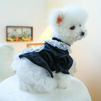 Furbabycare® Elegant Sweet Fashion Puppy Dog Blingbling Princess Skirt Pet Dog Lace Cake Camisole Tutu Dress H-Black X-Small