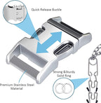Safiman Collar for Dogs Buckle, Fastener Stainless Steel Buckle Dog Collar with Quick Release Buckle