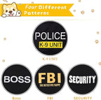 Dog Shirts 4 Pack Cat Apparel Costumes for Cosplay，Breathable Pet T-Shirts，Summer Clothes K9 Security Boss FBI Vest for Dogs Puppy Boy Girl (M, Black)
