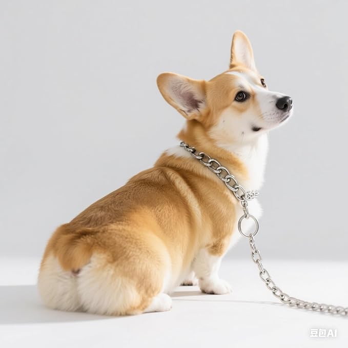 Dog Chain Collars, Metal Choke Link Dog Collar Choker Training Heavy Duty Slip Martingale Puppy Collars for XS Small Medium Large Big XL Breed Dogs (Silver, XL(Neck Max 22inch) D4.0mm)