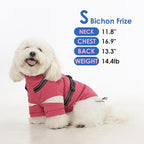 XS Dog Winter Coat with Harness Built in - Turtleneck with Sleeves| Water-Repellent Reflective Jackets for Night,Warm Puppy Clothes for Snow Cold Weather,Chihuahua (Pink)