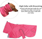 Dachshund Coats Waterproof, Perfect for Dachshunds, Sausage, Weiner Dog Winter Coat with Padded Fleece, Puppy Snowsuit with Adjustable Bands and High Vis Reflective Trim - Pink - XS