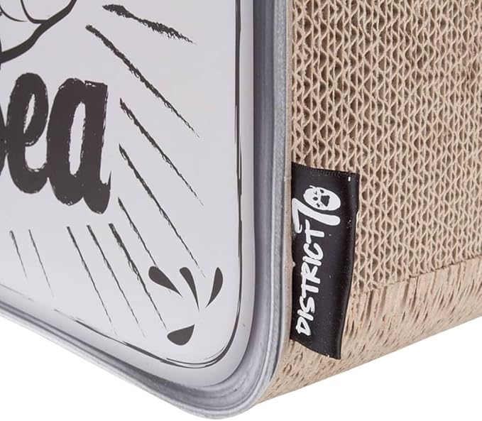 Sardine Cardboard Cat Scratcher, 60 x 30 x 30 cm, White