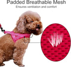 Plutus Pet No Pull Dog Harness with Breathable Mesh Padded, Adjustable Reflective Escape Proof Dog Harness, Quick Fit Dog Vest Harness for Small Medium Large Dogs(XS, Pink)