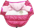 Dog Vest Winter Coat for Small Dogs Boy Girls, Dog Down Jackets Puppy Hoodie Sweatshirt Doggie Hoodie Coat Winter Clothes Pet Hooded Coat Apparel for Chihuahua in Cold Weather, Pink XS