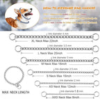 Chain Choke Collar for Dogs, Metal Slip Link Training Heavy Duty Dog Choker Collar Martingale Puppy Collars for XS Small Medium Large Big XL Breed Dogs (Silver, XL(Neck Max 22inch) D4.0mm)
