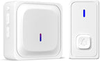 BN-LINK Wireless Doorbell, Waterproof Door Bell Easy Installation, 1000Ft Range, Adjustable Volume& 58 Chimes, LED Flash, Perfect for Homes, Offices, Classroom, Apartments (White)