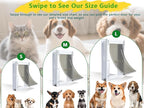 Dog Door Doggy Door Easy Install - Wood & PVC Doors & Walls，Dgooie Free Movement & Strong Magnetic Auto-Close & Sliding Lock,Telescoping Frame,8 1/8" x 13 2/5" for Medium Dogs Up to 40 lb