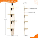 Door Hanging Cat Shelf, Multi Level Door Hanging Cat Tree, 4-Levels Over The Door Cat Tree, Vertical Space for Cats Door Hanging for Indoor Cats (1, Style)