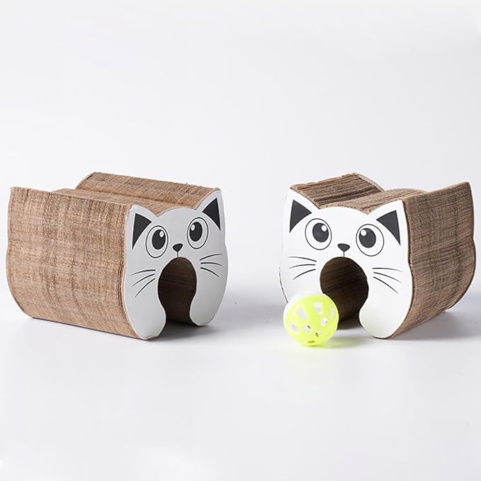 Cat Scratcher, Cat Toy, Reversible Infinity Style Magic Organ, Made of Recyclable Corrugated Cardboard, Scratch-Resistant and Abrasion-Resistant, Foldable Cat Toys for Indoor Cats