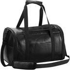 Fashion Dog Carrier Pet Carrier Airline Approved Cat Carrier for Small Dogs Cats Under 15 Lbs, Vegan Leather Collapsible Soft Sided Travel Puppy Carrier