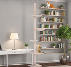 Stylish Cat Tree Tower with Sisal Scratching Posts, Cozy Condo, and Plush Perches for Climbing, Resting, and Play (Beige + Plush)