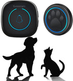 Soft Ring Blk Dog Bells to Go Outside - Wireless Dog Door Bell with 1000ft Range, 60 Melodies, LED, Waterproof Potty Training Bell for Dogs - Dog Door Bells for Potty Training(1 Bell & 1 Receiver)