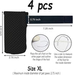 4 PCS Cat Mittens to Prevent Scratching,Mesh Breathable Cat Shoes,Adjustable Cats Anti Scratch Gloves,Suitable for Cats When Bathing and Nail Trimming(XL,Black)