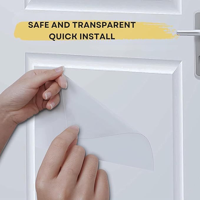 118" x 8.2" Door Protector from Dog Scratching Guard - Dog and Cat Scratch Door Protector - Anti Scratch Tape for Pet - 100% Transparent.