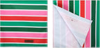 lionet paws Christmas Dog Bandana,Fabric Colorful Stripe Dogs Kerchief for Medium Large Dogs,Dog Cotton Triangle Bibs Scarf for Girl Boy
