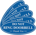 All Quality Oval DO NOT Ring DOORBELL Thank You Sign - Blue Small 5 Pack