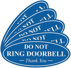 All Quality Oval DO NOT Ring DOORBELL Thank You Sign - Blue Large 5 Pack