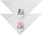 Realeaf Big Brother Big Sister Dog Bandanas Pet Scarf for Medium and Large Dogs New Baby Announcement Pet Accessories Pregnancy Reveal Ideas (Small)