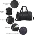 Fashion Dog Carrier Pet Carrier Airline Approved Cat Carrier for Small Dogs Cats Under 15 Lbs, Vegan Leather Collapsible Soft Sided Travel Puppy Carrier