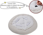 SHENGOCASE Round Cat Tree Tower Accessories Replacement Parts, Round Donut Cuddler Cat Dog Cushion Bed Add-ons for Plaform Perch Shelves (18")