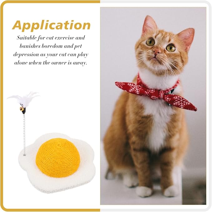 balacoo Pet Toy Cat Scratching Board, Hamster House, Egg Yolk Design, Interactive Kitten Toys