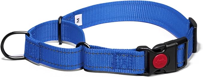 Kazazoo Martingale Collar for Dogs with Quick Release Buckle Adjustable Soft Durable Dog Collar for Small Medium Large No Pull Training Dog Collars-Blue S