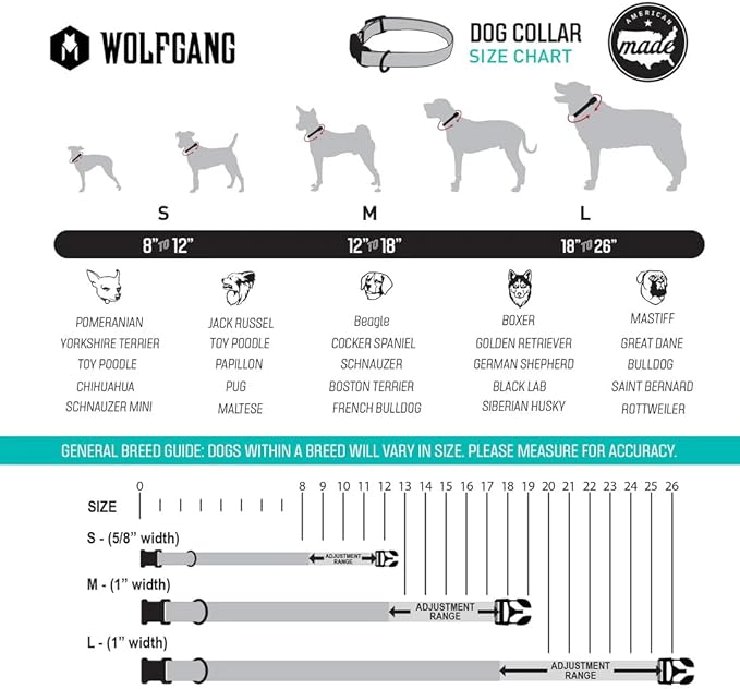 Wolfgang Heavy Duty, Adjustable Dog Collar with Quick Release Nylon Buckle for Walking & Training, HoundsPink Print, Large