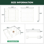 FXW Homeplus Unleashed Indoor Dog Playpen - Stress-Free and Safe Play, Heavy Duty 24 Inch 12 Panels with Connectors (Pack of 2) for Puppy and Small Dogs, White│Patented