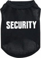2Pack Dog Security Costume Cotton Dog Shirt for Small Dog Boy Pet Clothes K9/Security Puppy Black Vest T-Shirts Cat Top Tee Breathable Stretchy (Small)