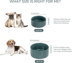 SPUNKYJUNKY 13.5OZ Ceramic Dog and Cat Bowl, Modern Cute Weighted Food Water Bowl for Replacement Light Green (1 Pack)