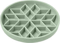 OHMO Slow Feeder Dog Bowls(Sage Green, 7.3") for Medium Small Large Breeds, Non-Slip Slow Feeder Cat Bowl with Suction Cup, Durable Food-Grade Silicone, Anti-Chocking and Anti-Bloat