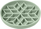 OHMO Slow Feeder Dog Bowls(Sage Green, 7.3") for Medium Small Large Breeds, Non-Slip Slow Feeder Cat Bowl with Suction Cup, Durable Food-Grade Silicone, Anti-Chocking and Anti-Bloat