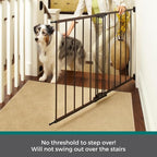 MyPet Windsor Walk Thru Pet Gate: 28.68" - 47.85" Wide Dog Gate. Hardware Mount, Dog Gates for The House, Cat Gate for Doorway. 31" Tall, Matte Bronze