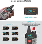 Citronella Dog Training Collar with Remote, 4 Modes Beep/Vibration/Spray/Spray Enhancement, Humane Safe Rechargeable Dog Bark Collar, IPX6 Waterproof Spray Collar, Range 300m 【Only Work with Remote】