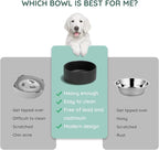 SPUNKYJUNKY 28.7OZ Ceramic Dog and Cat Bowl, Modern Cute Weighted Food Water Bowl for Replacement Black (1 Pack)