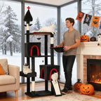 78" Cat Tree Cat Tower with Coffin Bed(77.6 inch)