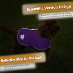 Queenmore Dog Winter Coat, Cold Weather Fleece Jacket for Dogs, Waterproof Reflective Reversible, for Small, Medium and Large Dogs (Purple, M)