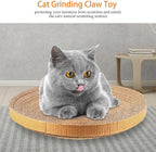 POPETPOP 13.6 Inch Round Cat Scratcher Refill - Large Cardboard Scratch Pad Recycled Corrugated Cardboard Core for Indoor Kitten Cat, Replaceable Scratching Bowl Insert