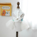 Fashion Sweet Puppy Dog Blingbling Princess Skirt Pet Dog Lace Cake Camisole Tutu Dress C-Green L